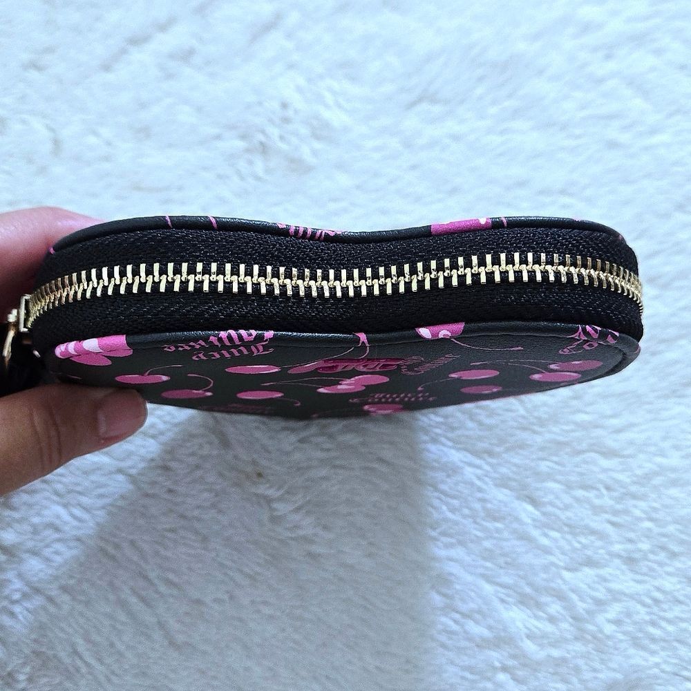 Juicy🍊 Couture "Cherry🍒 On Top"  Heart♥️ Zip Around Coin🪙 Purse - NWT - Picture 3 of 15